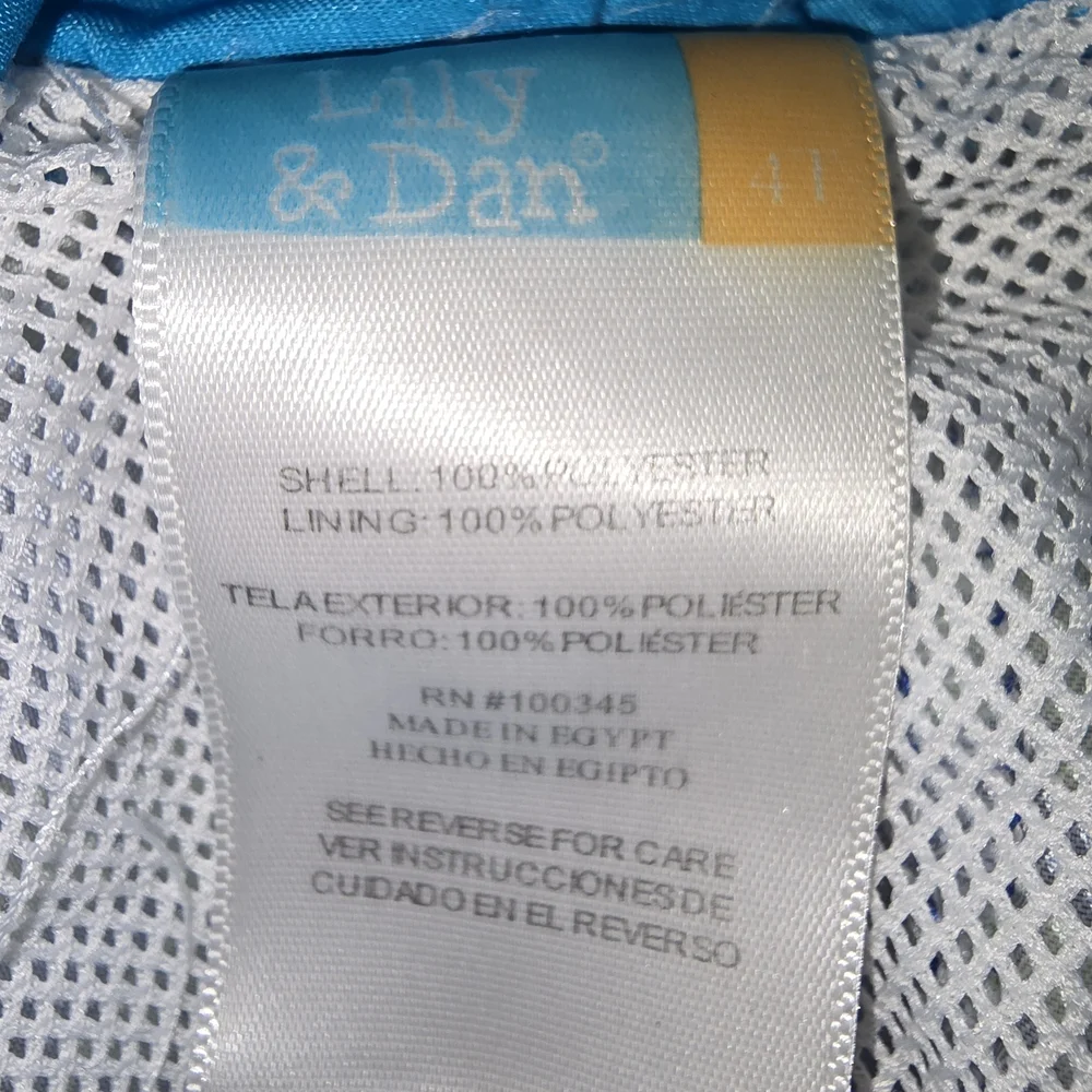 LILY And DAN Kids Swim‎ Trunks with Lizard Print - Blue and Green Boys